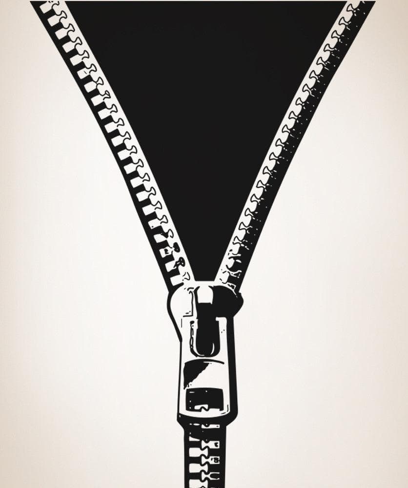 Vinyl Wall Decal Sticker Opening Zipper #OS_AA1339