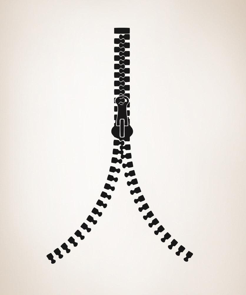 Vinyl Wall Decal Sticker Closing Zipper #OS_AA1344