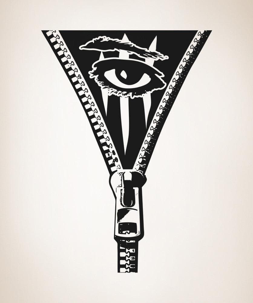 Vinyl Wall Decal Sticker Abstract Zipper Eye #OS_AA1356