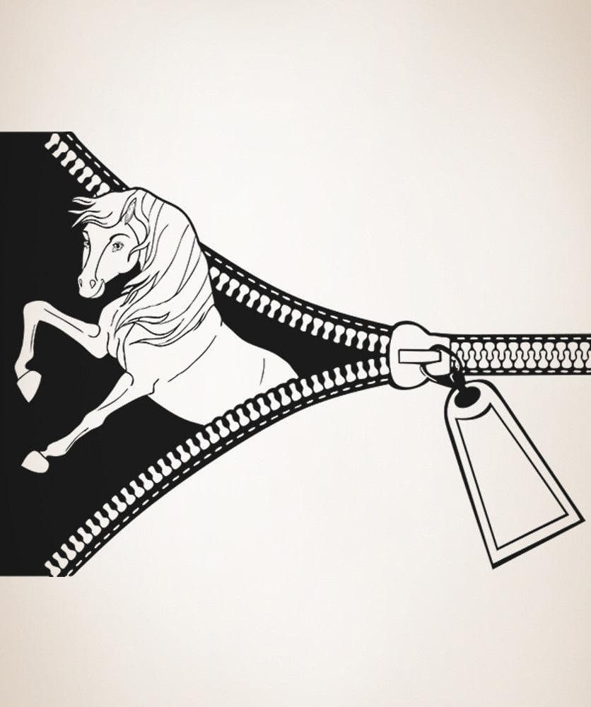 Vinyl Wall Decal Sticker Horse Zipper #OS_AA1360