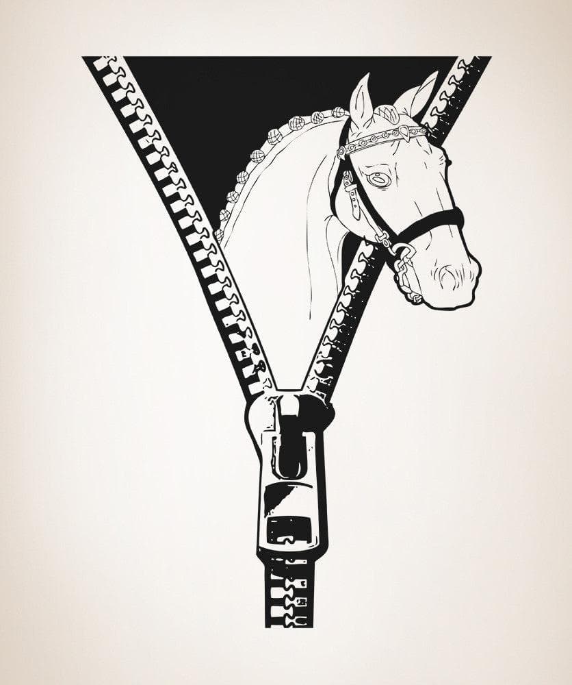 Vinyl Wall Decal Sticker Show Horse Zipper #OS_AA1361