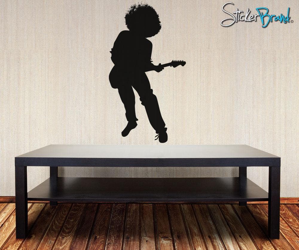 Vinyl Wall Decal Sticker 70's Inspired Guitar Player #OS_AA137