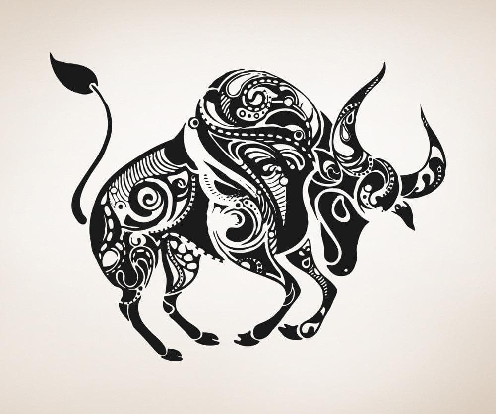 Vinyl Wall Decal Sticker Abstract Bull #OS_AA1380
