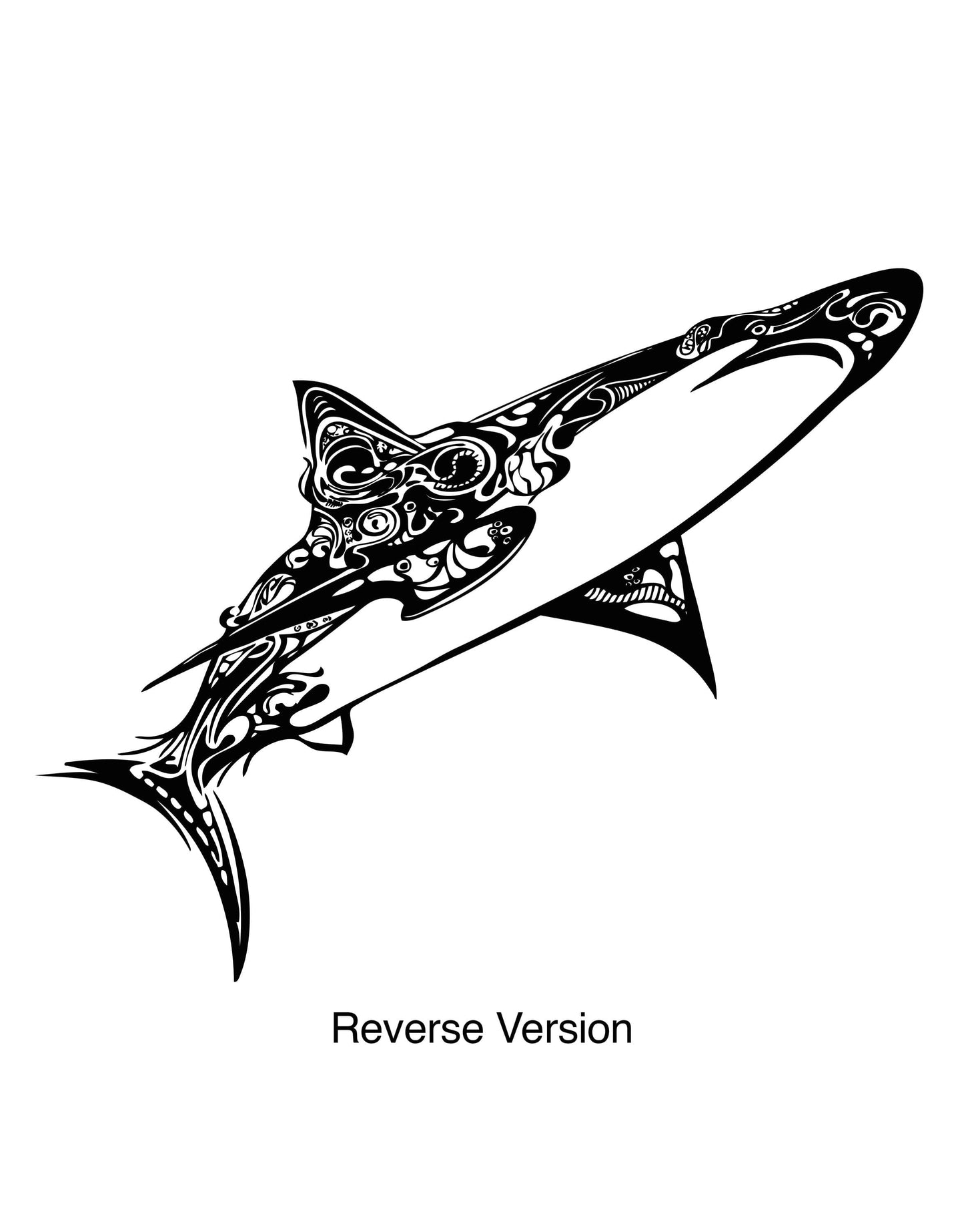 Abstract Shark Vinyl Wall Decal Sticker. #OS_AA1384