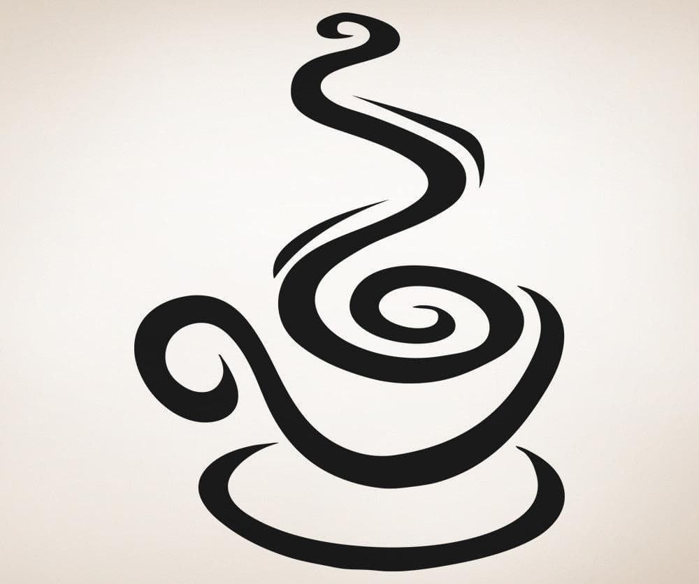 Vinyl Wall Decal Sticker Coffee Swirl #OS_AA1417