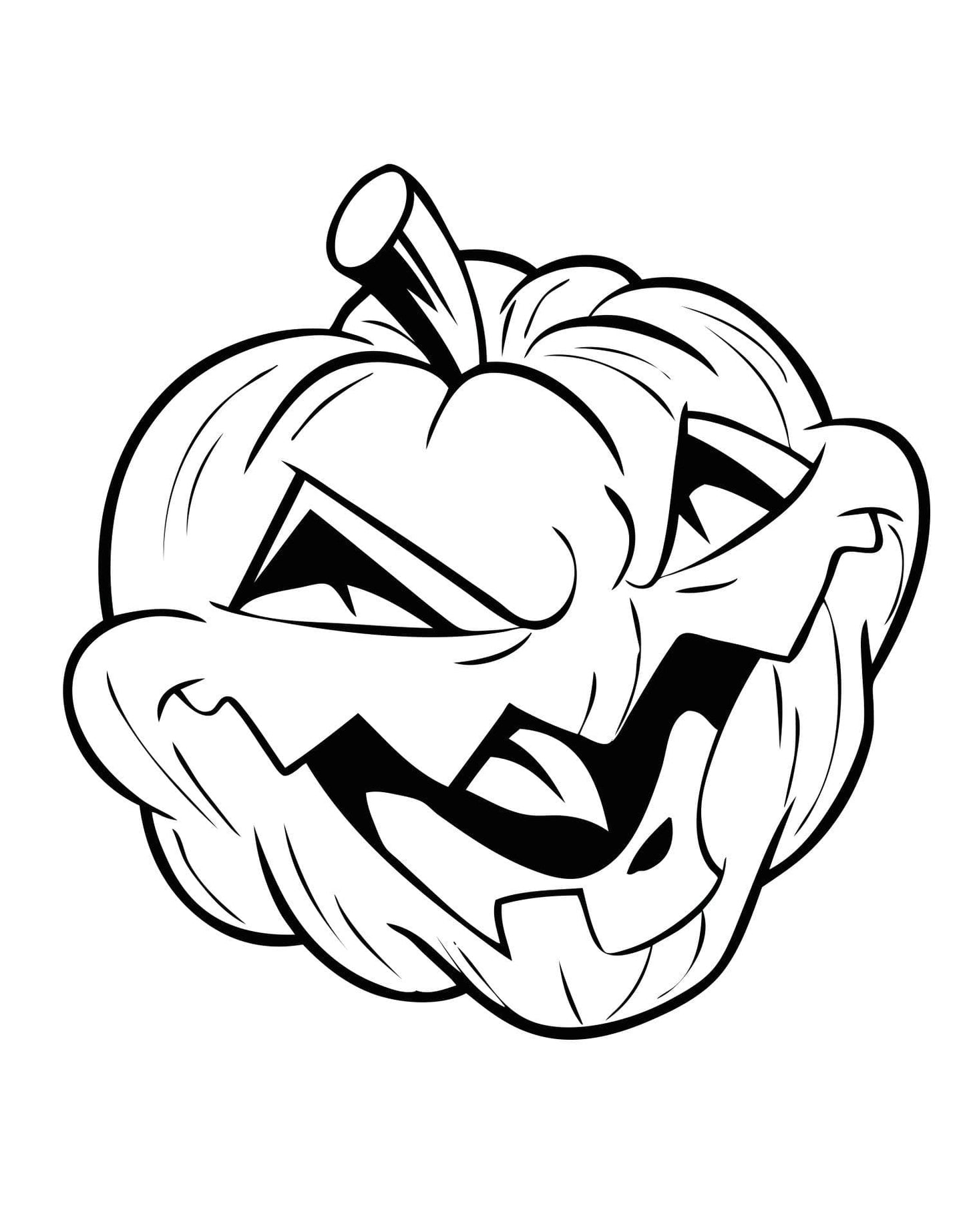 Halloween Angry Pumpkin Wall Decal. #OS_AA1436
