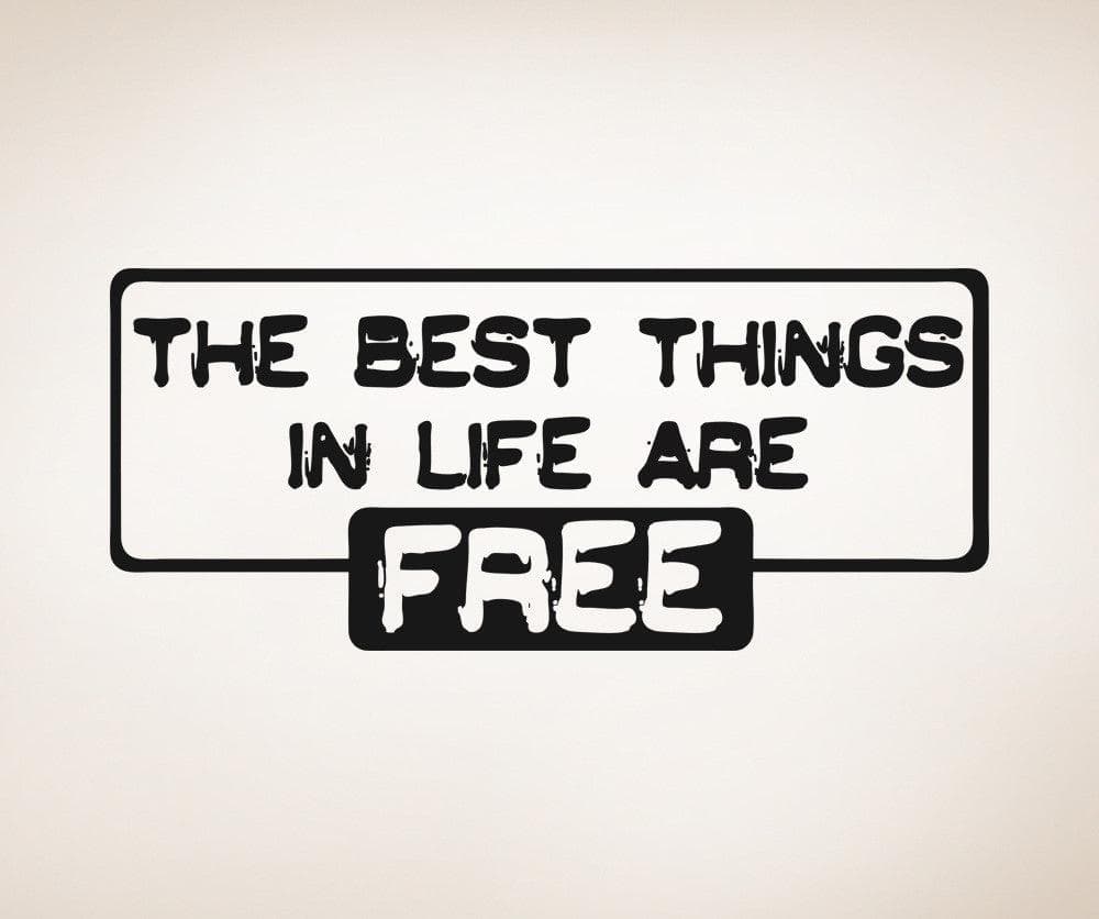 Vinyl Wall Decal Sticker Best Things in Life Are Free #OS_AA1502