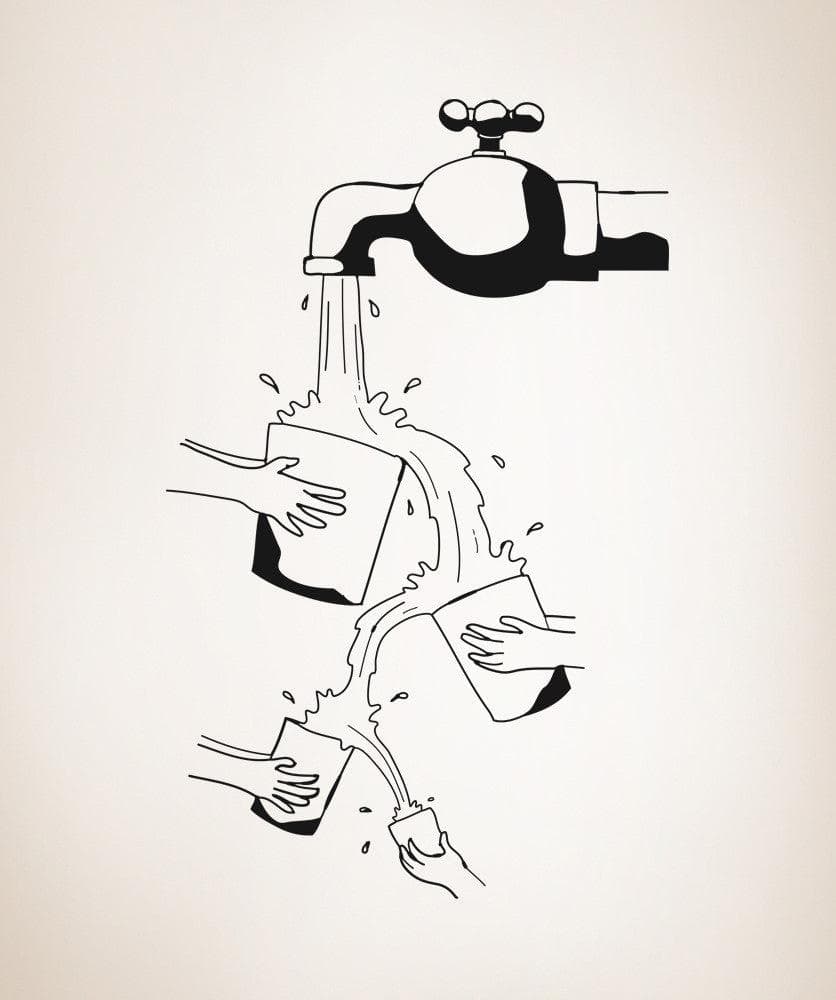 Vinyl Wall Decal Sticker Trickle Down Faucet #OS_AA1539