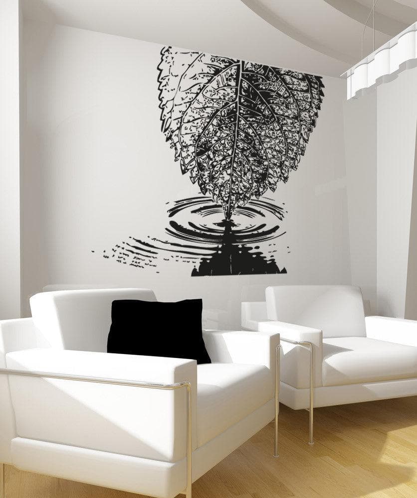 Vinyl Wall Decal Sticker Leaf Water Ripple #OS_AA1549