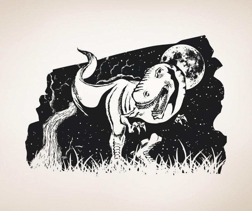 Vinyl Wall Decal Sticker Dinosaur at Night #OS_AA1576