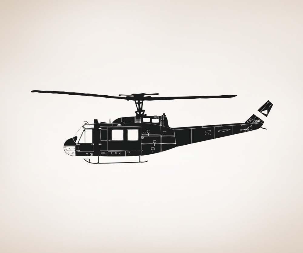 Vinyl Wall Decal Sticker Huey Helicopter Side #OS_AA1654