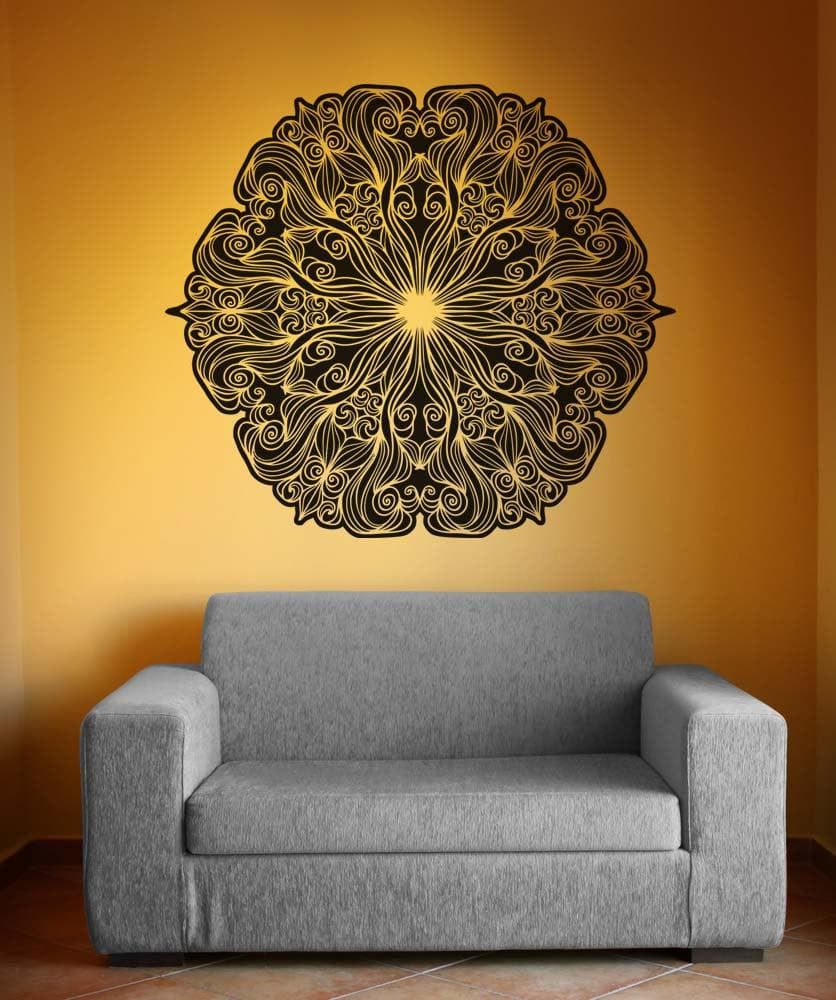 Vinyl Wall Decal Sticker Abstract Flower Circle #OS_AA1691