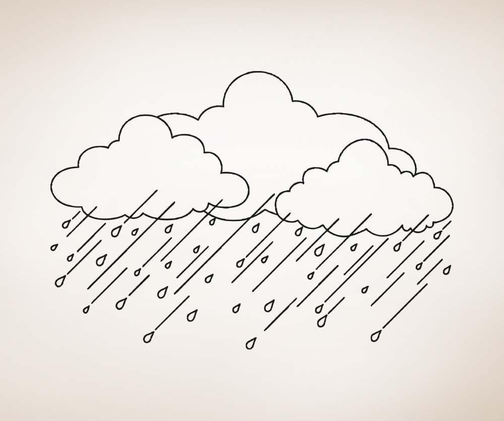 Vinyl Wall Decal Sticker Rain Clouds #OS_AA1694