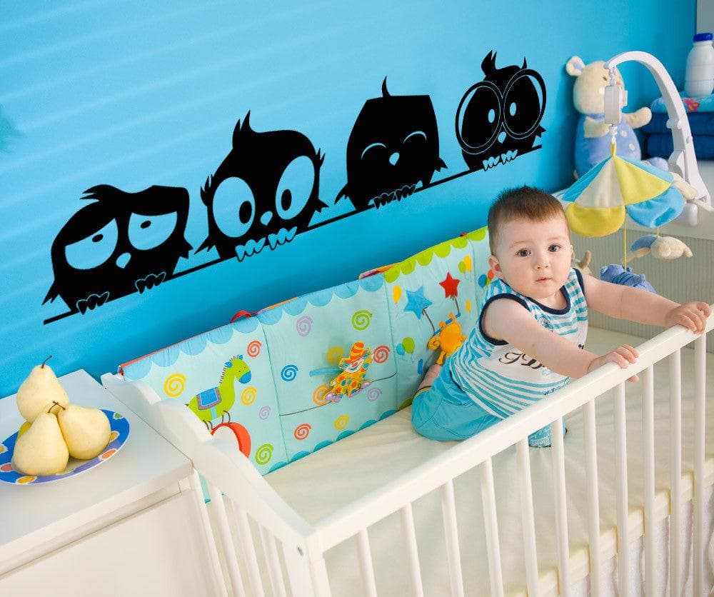 Nursery Room Decor. Four Little Birds on a Line #OS_AA1704