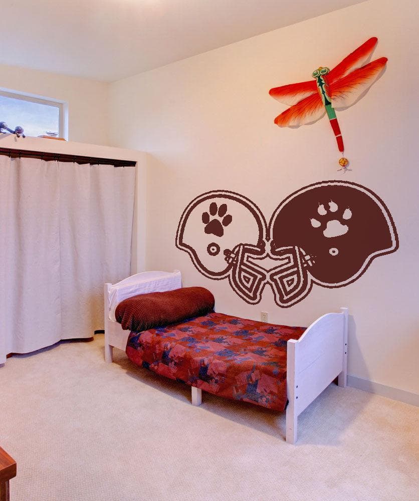 Vinyl Wall Decal Sticker Rival Football Helmets #OS_AA191