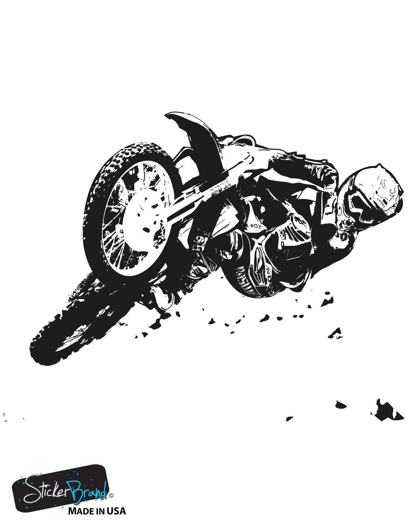 Motocross Bike Jumping Riding Vinyl Wall Decal Sticker.  #OS_AA196