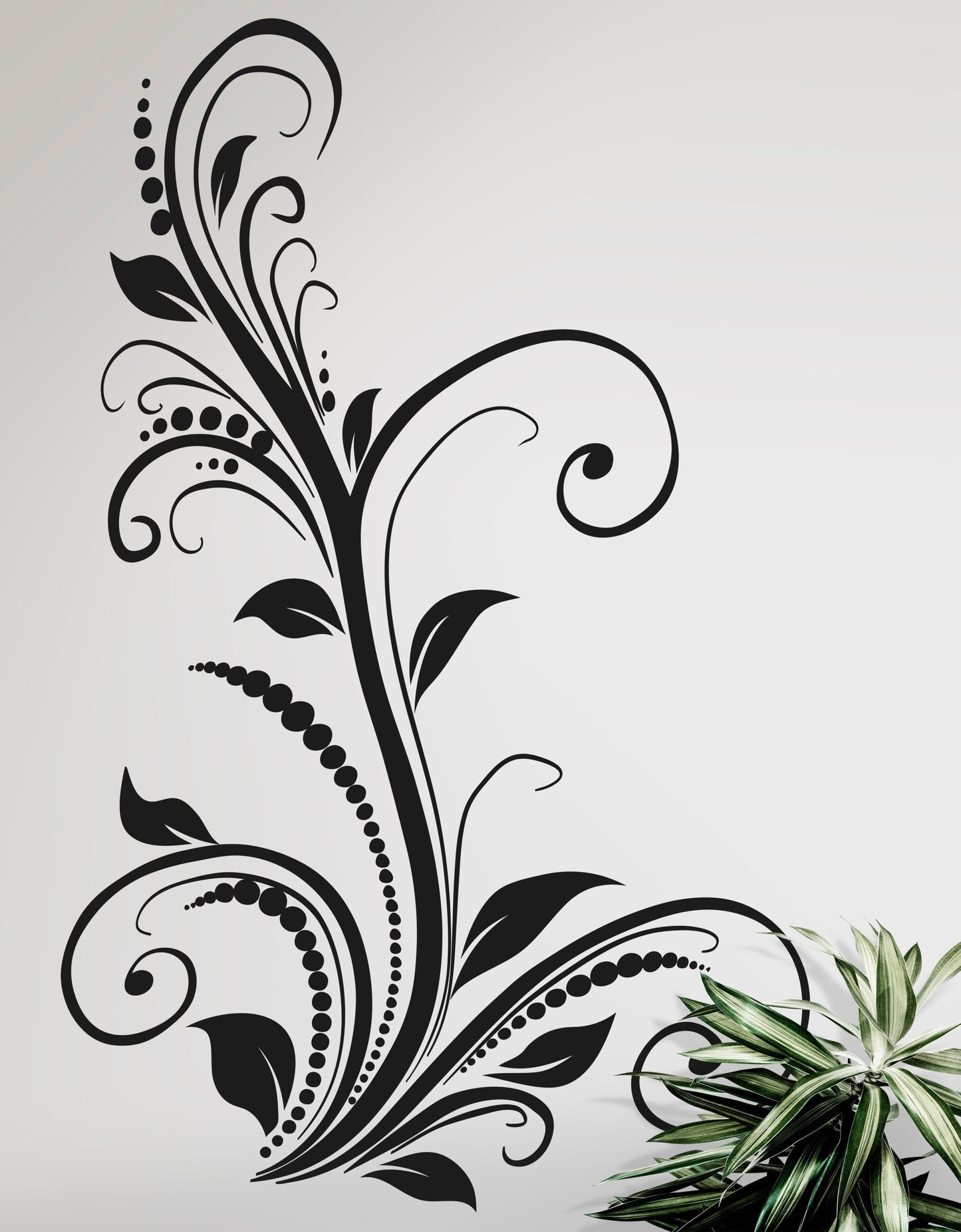Swirly Vines Vinyl Wall Decal Sticker. #OS_AA365