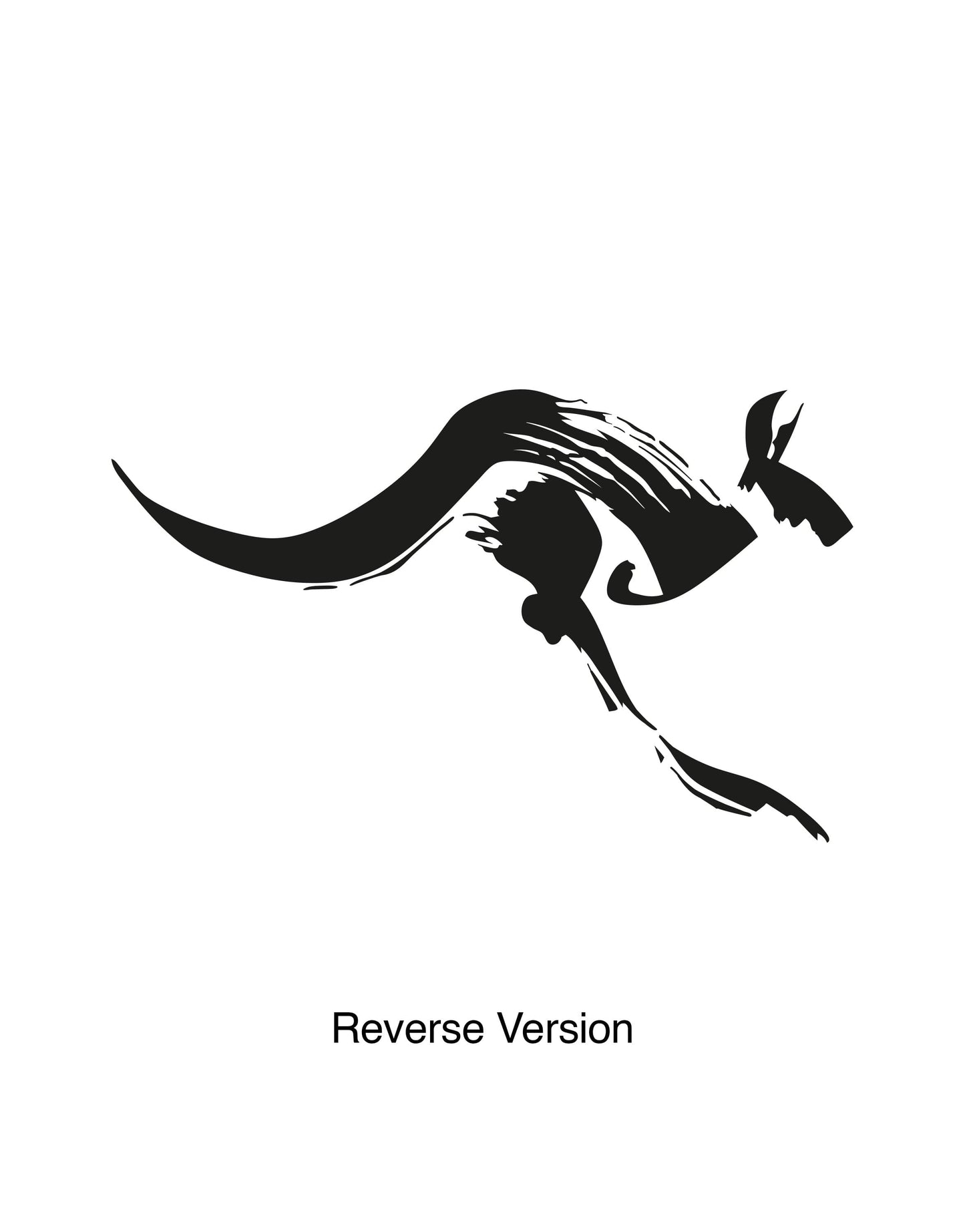 Australian Kangaroo Brush Strokes Wall Decal. #OS_AA470