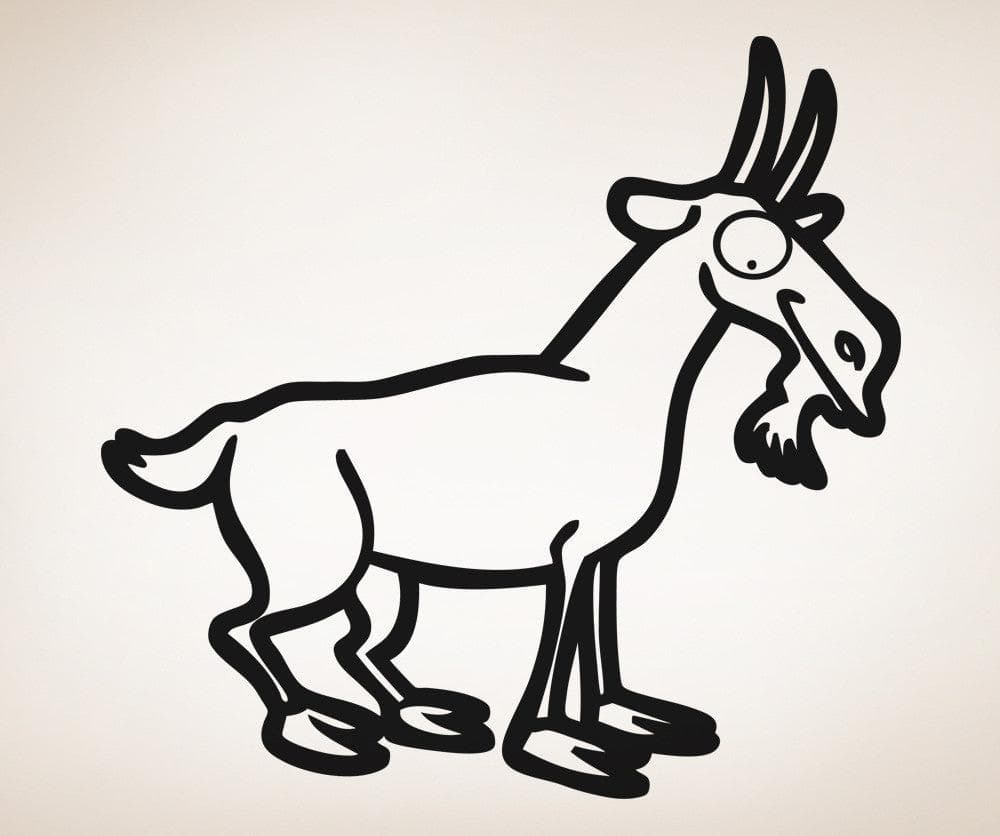 Vinyl Wall Decal Sticker Goat #OS_AA639