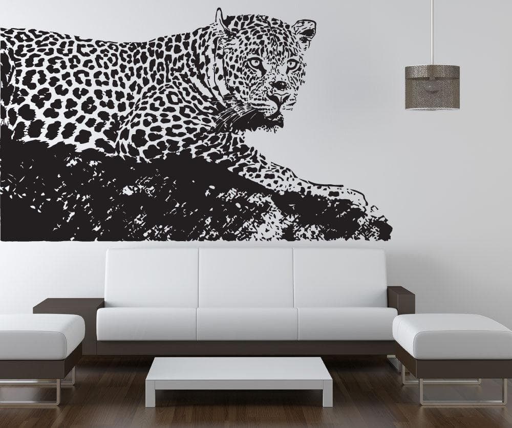 Leopard Wall Decal. Safari wildlife home decor. #OS_AA654
