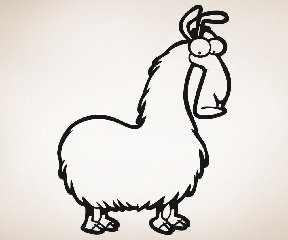 Vinyl Wall Decal Sticker Llama #OS_AA658