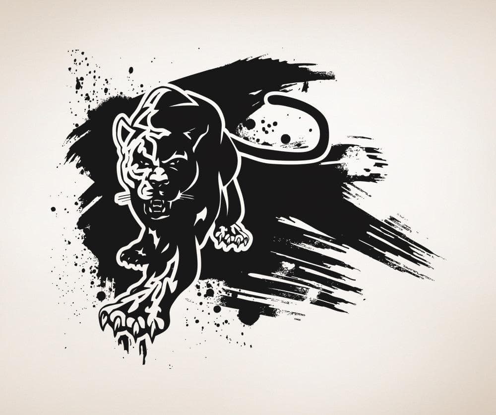 Panther Paint Smear Vinyl Wall Decal Sticker. #OS_AA664