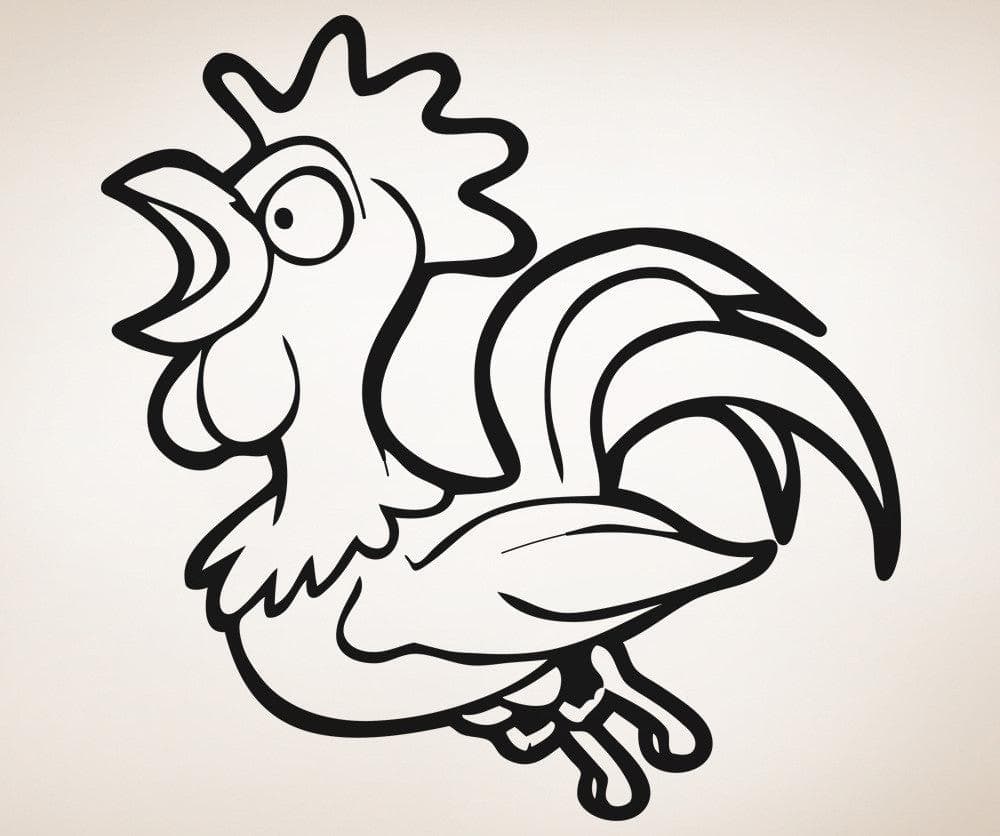 Vinyl Wall Decal Sticker Rooster #OS_AA671