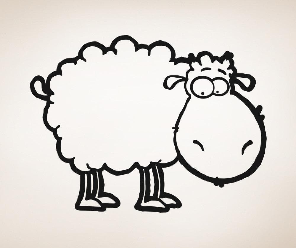 Vinyl Wall Decal Sticker Sheep #OS_AA673