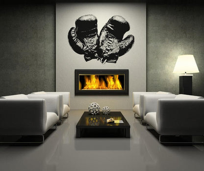 Vinyl Wall Decal Sticker Antique Boxing Gloves #OS_AA682