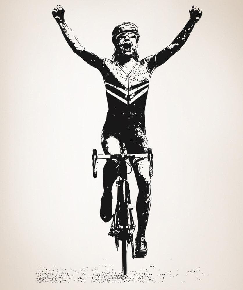 Vinyl Wall Decal Sticker Cyclist Winner #OS_AA692