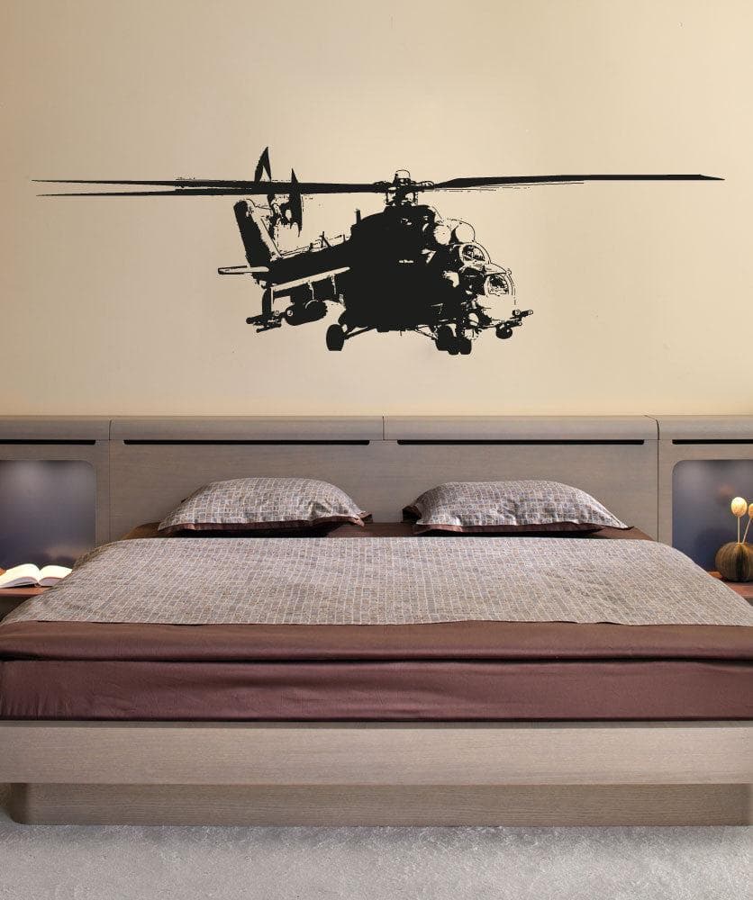 Vinyl Wall Decal Sticker Military Helicopter #OS_AA719