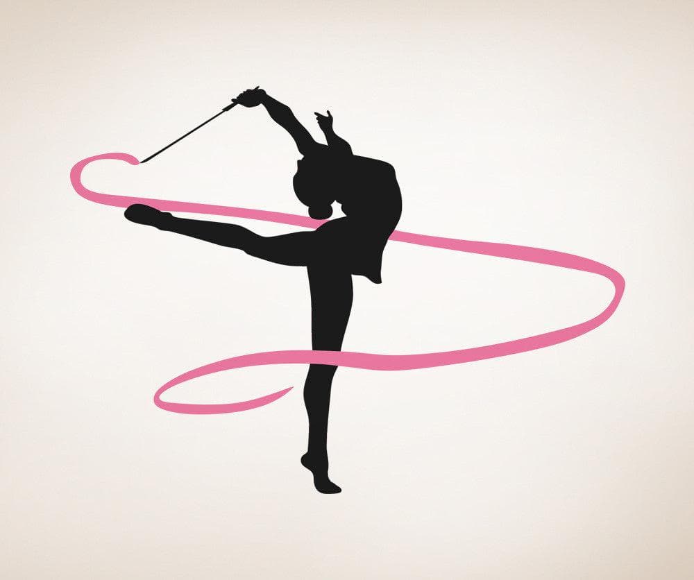 Ribbon Dancer Vinyl Wall Decal Sticker. #OS_AA734