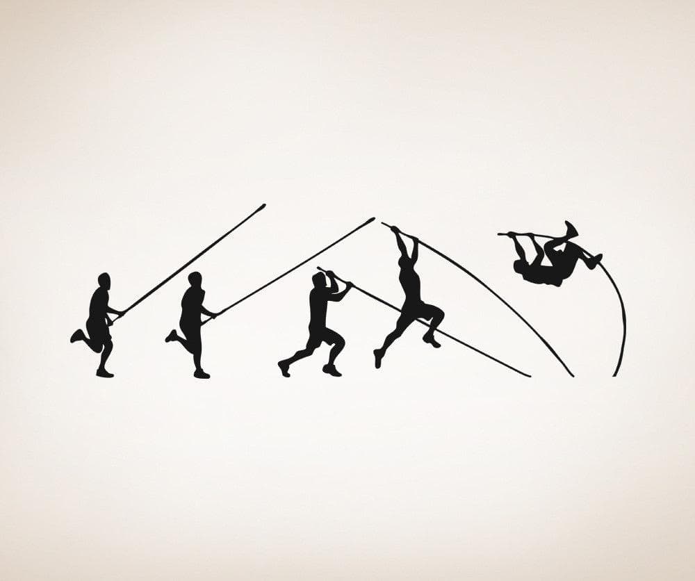 Vinyl Wall Decal Sticker Pole Vault Launch #OS_AA737