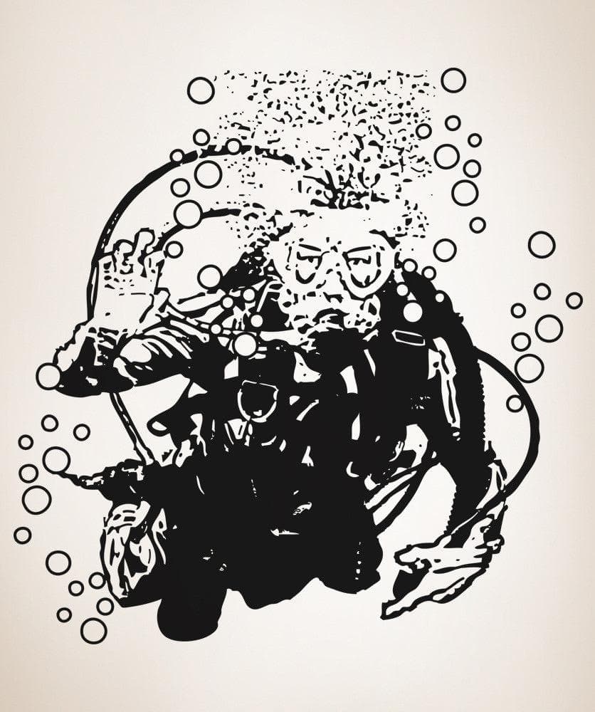 Vinyl Wall Decal Sticker Hello Scuba Diver #OS_AA750