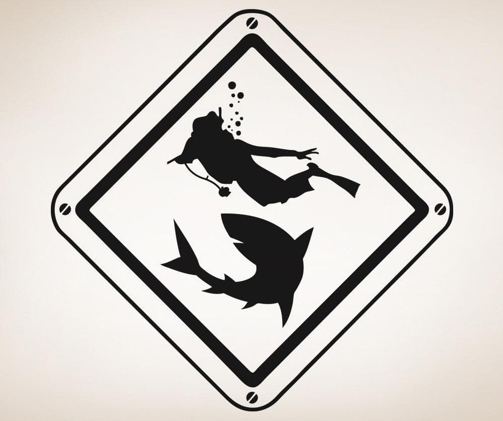 Vinyl Wall Decal Sticker Scuba Sign #OS_AA753