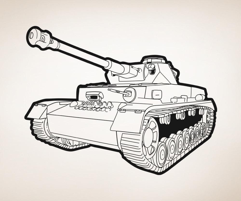 Vinyl Wall Decal Sticker Tank #OS_AA776