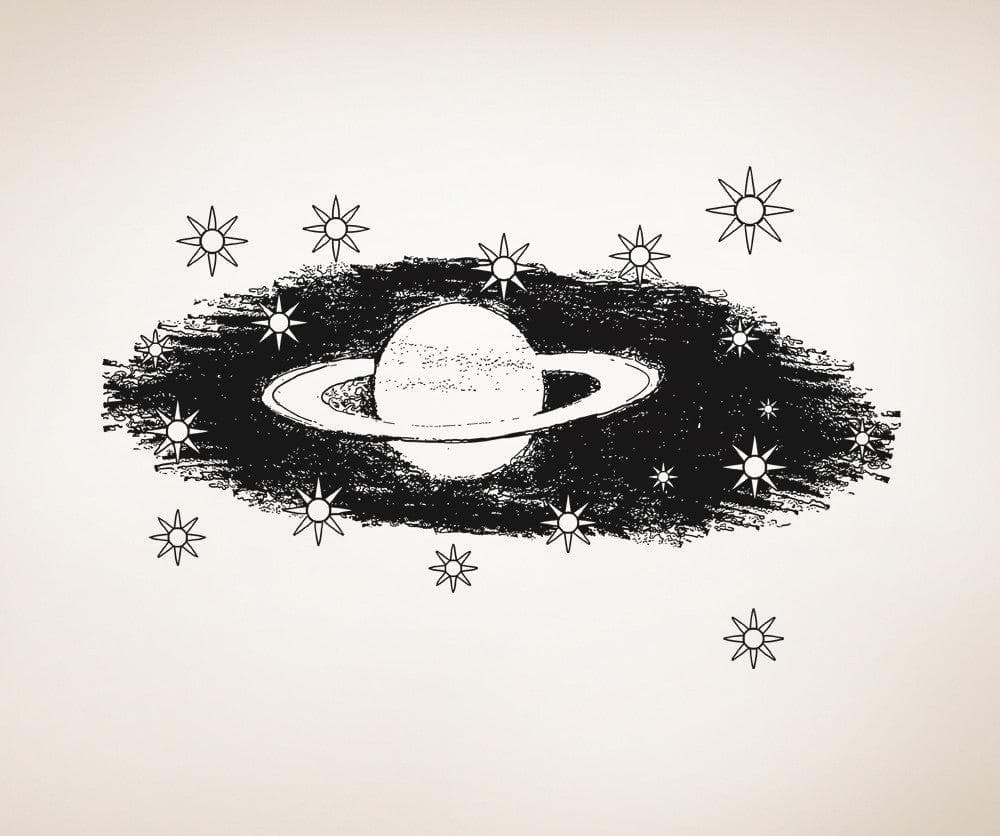 Saturn Wall Decal Sticker. #OS_AA807