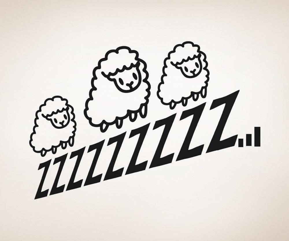 Vinyl Wall Decal Sticker Sleepy Sheep #OS_AA808
