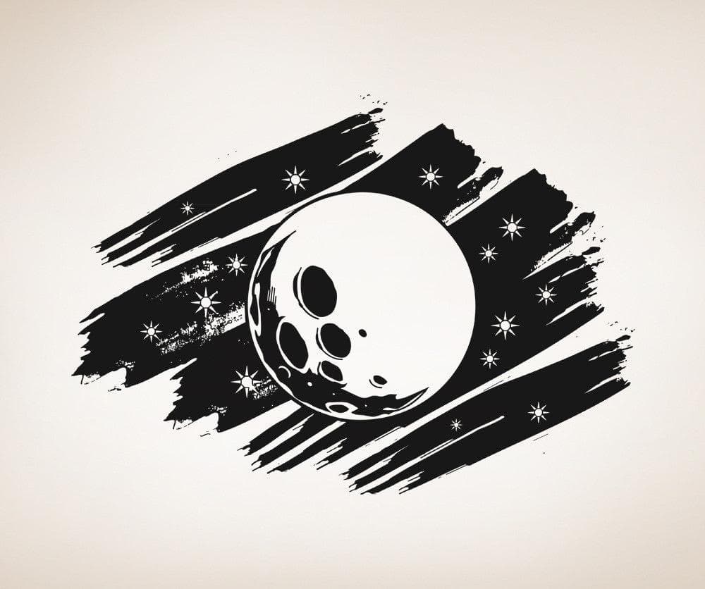 Vinyl Wall Decal Sticker Moon Design #OS_AA811