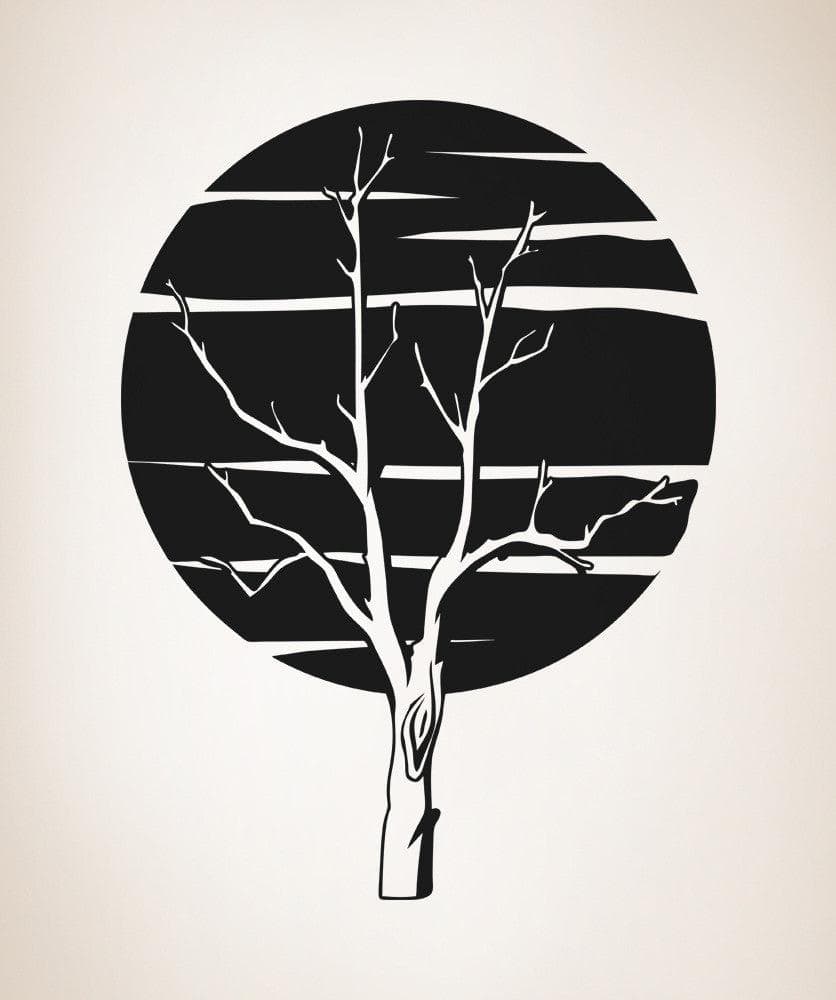 Vinyl Wall Decal Sticker Moon and Tree #OS_AA812