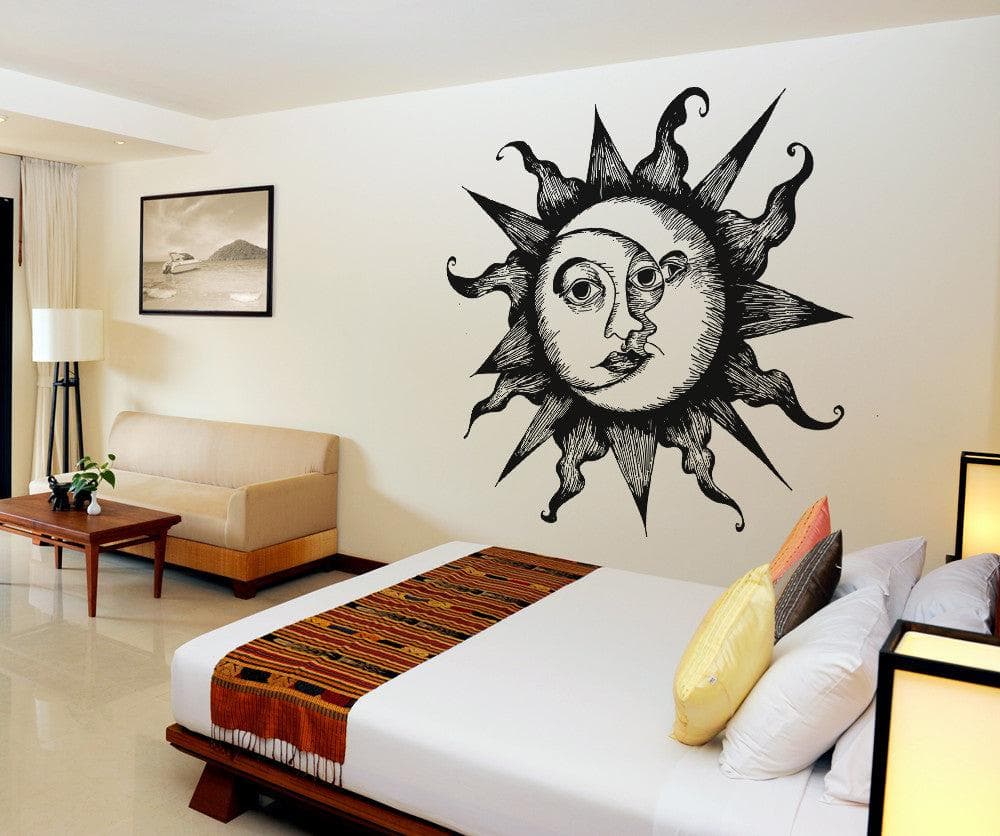 Celestial Moon & Sun Wall Decal Home Decor. #OS_AA815