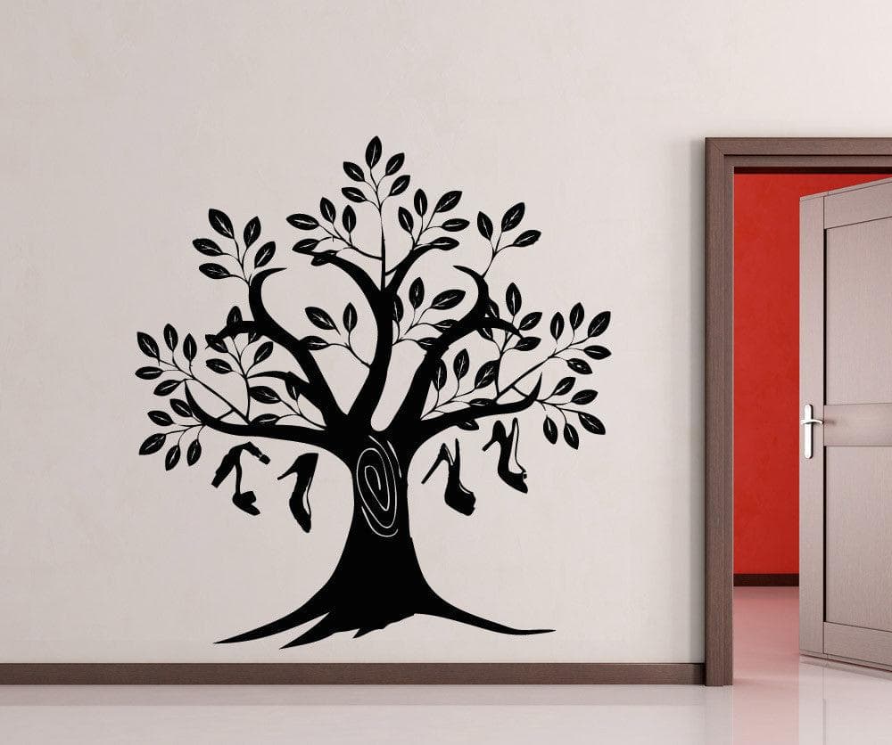 Vinyl Wall Decal Sticker Shoe Tree #OS_AA846