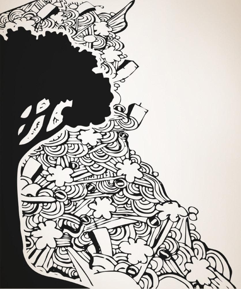 Vinyl Wall Decal Sticker Tree with Abstract Background #OS_AA918