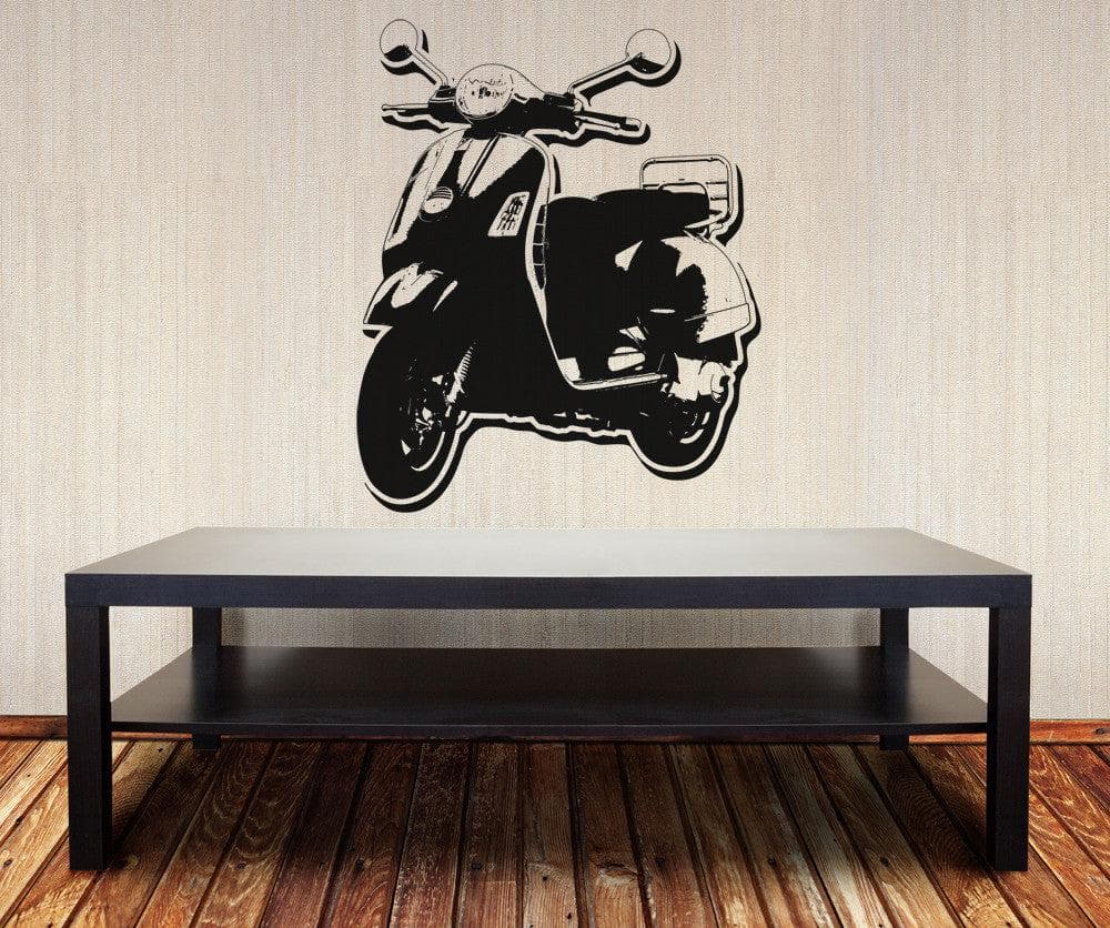 Vinyl Wall Decal Sticker 70's Inspired Scooter #OS_AA147