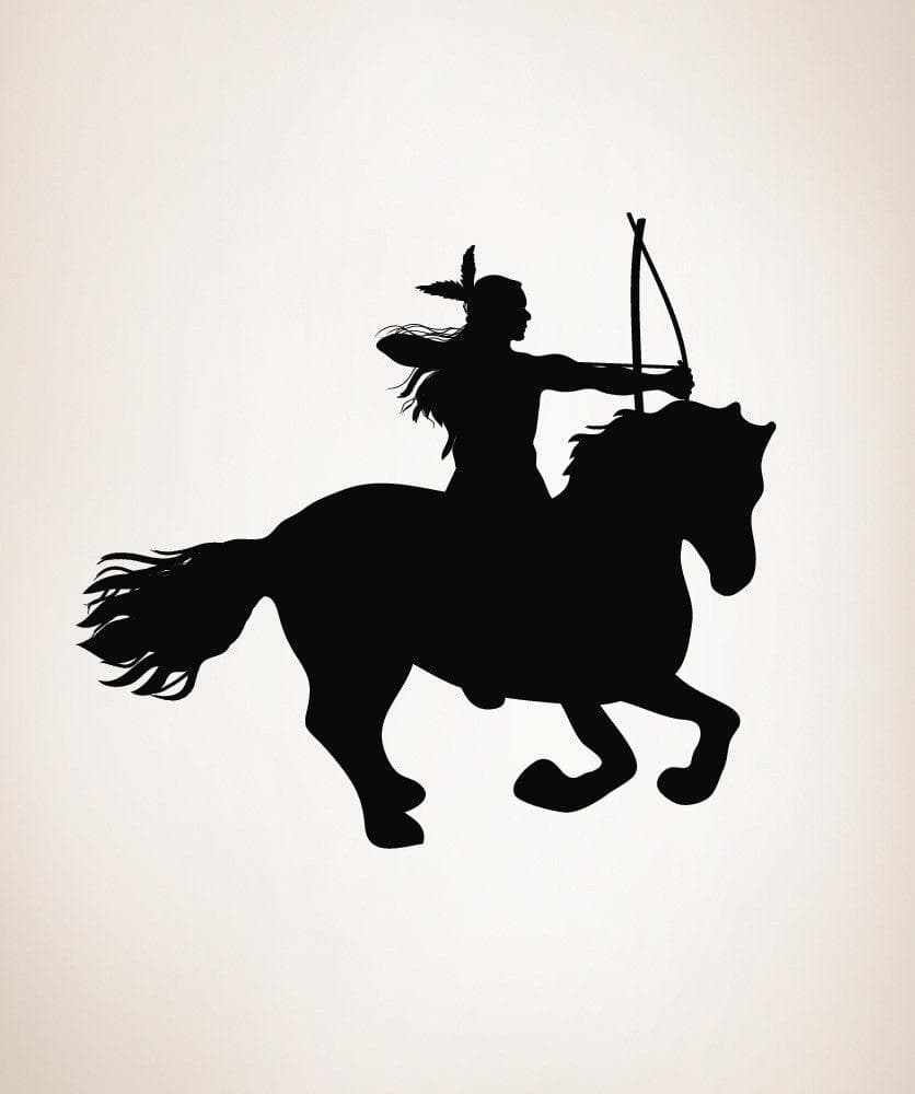 Vinyl Wall Decal Sticker Native American on Horse #OS_DC139