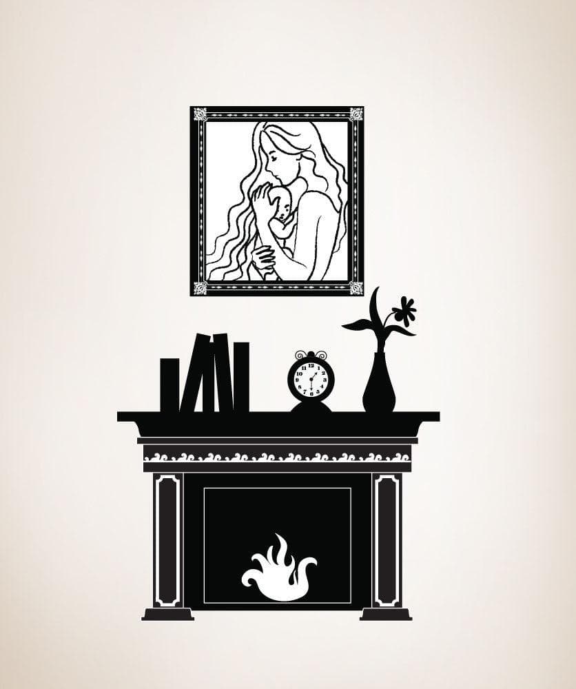 Vinyl Wall Decal Sticker Fireplace #OS_DC147