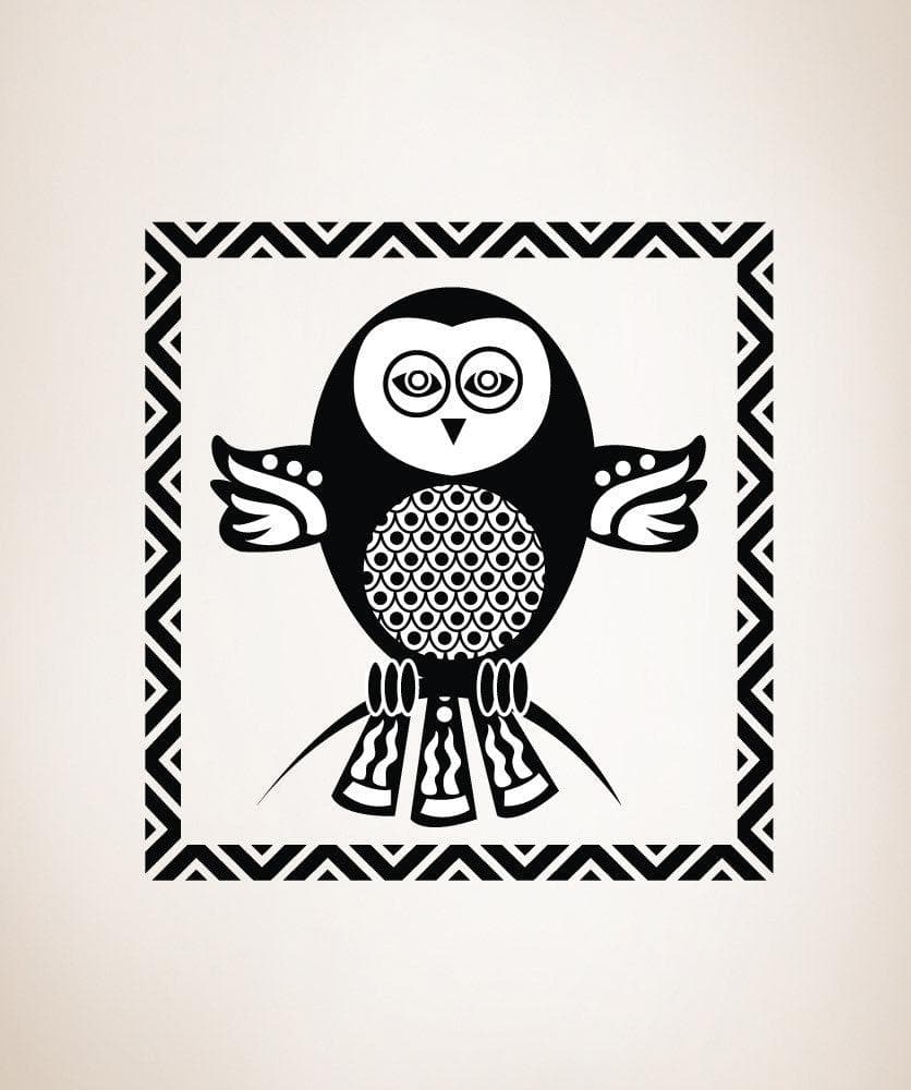 Vinyl Wall Decal Sticker Framed Owl Design #OS_DC149