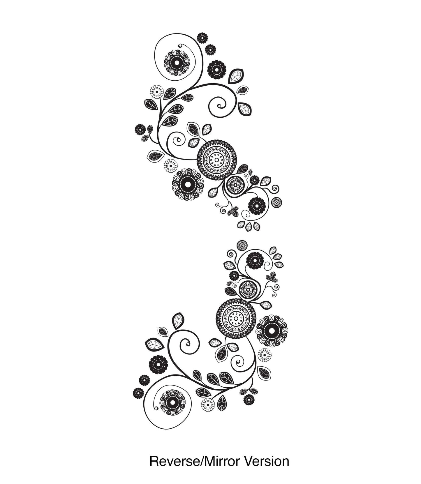 Floral Vine Vinyl Wall Decal Sticker. #OS_DC154