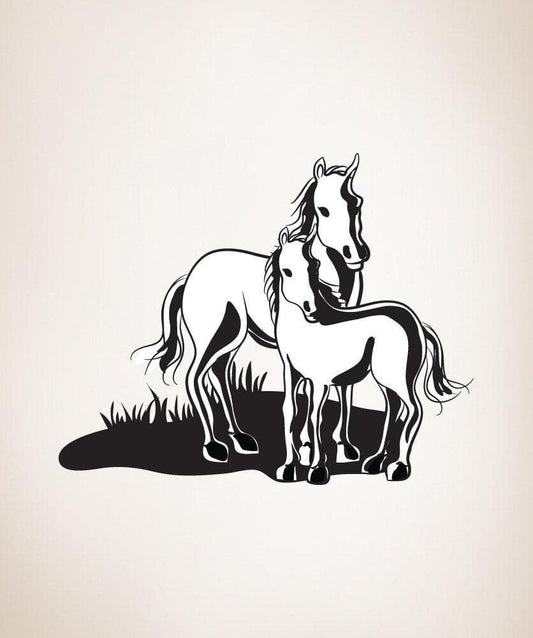 Vinyl Wall Decal Sticker Horse and Pony #OS_DC159