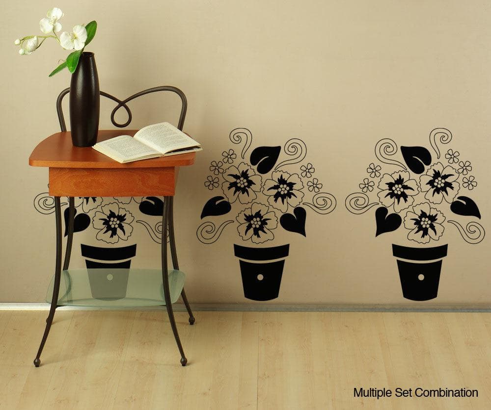 Vinyl Wall Decal Sticker Flower Pot #OS_DC206